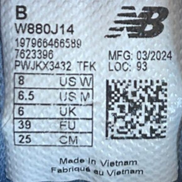 New Balance -Fresh Foam x 880 v14 -Running Shoes -Blue -Women's - 8 B -W880J14 - Picture 9 of 9